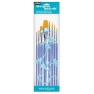 Pack 8 yellow poly.round+ flat brush