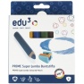 Super Jumbo Coloured Pencils 6pc+sharpener