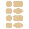 Kraft paper stickers/ tags 32pcs