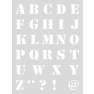 Stencil 18.5x24.5cm / Letters (self-adhesive)