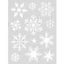 Stencil 18.5x24.5cm / snowflakes (self-adhesive)