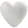 Polystyrene Heart, H: 8 cm