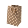 Gift bag nature dots gold 12x18x10cm