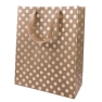 Gift bag nature dots gold 26x32x12cm